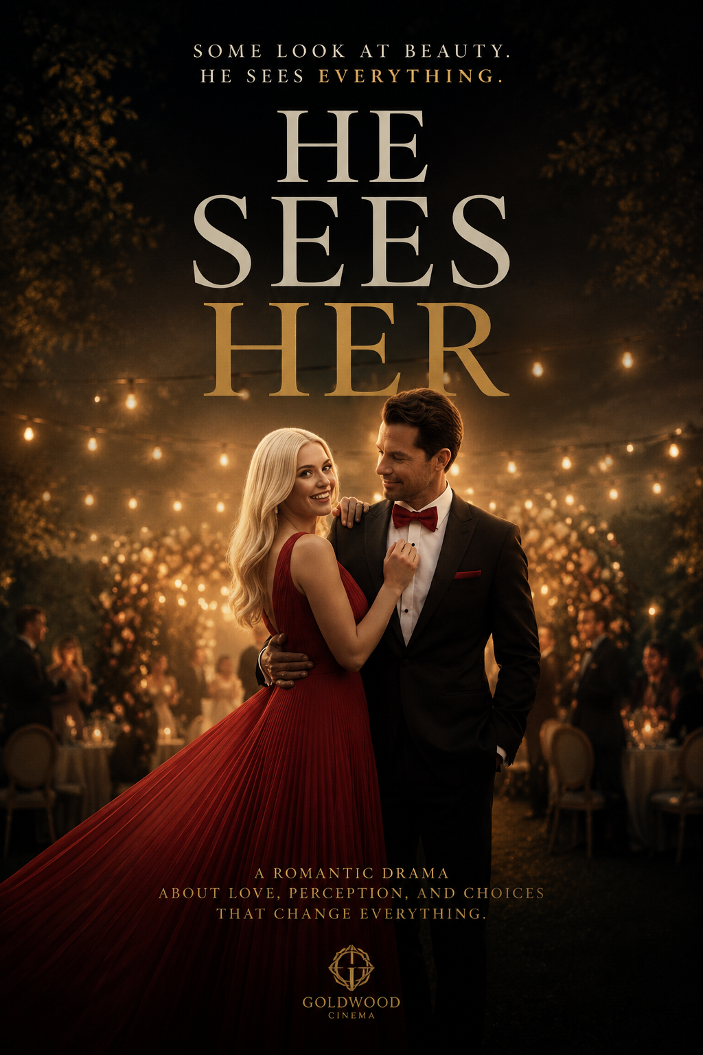 HE SEES HER poster